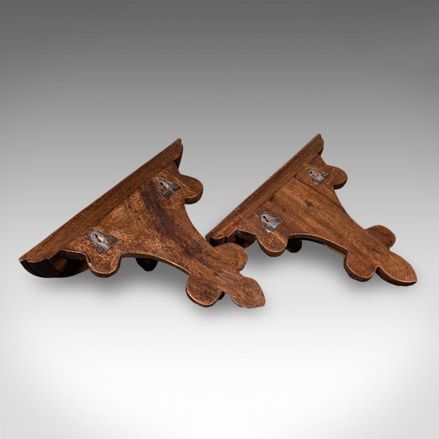 Pair of Vintage Decorative Wall Brackets, English, Clock Shelf, Italianate Taste For Sale - Image 10 of 10