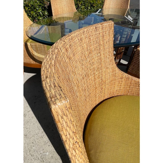 Champagne 6 Authentic McGuire Vintage Dining Chairs, Umbria Collection by Orlando Diaz-Azcuy For Sale - Image 8 of 12