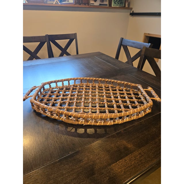 Wicker Tray with Handles. Great Condition.