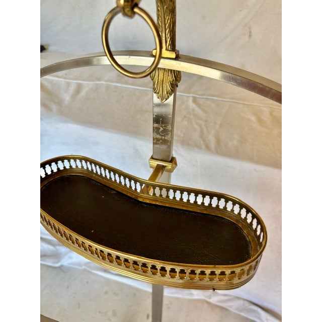 Mid 20th Century Italian Maison Jansen Style Mixed Metal Ram's Head Gentleman's Valet Stand For Sale - Image 14 of 14