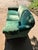 This was my great grandparents' couch, which my mother reupholstered sometime in the 1990s (the material has held up...