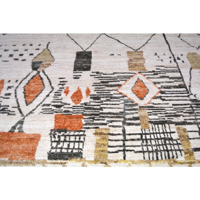 Moroccan Hand Knotted Wool Rug, 12'3"x14'2" For Sale - Image 4 of 4
