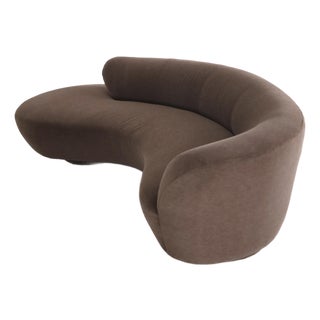 Vladimir Kagan “Cloud” Sofa Reupholstered in 100% Alpaca For Sale