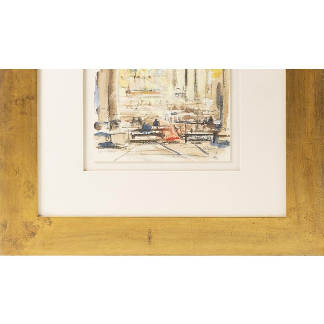Dagoberto Silva, Interior of Porto Cathedral, 1950s, Watercolor on Paper For Sale - Image 6 of 8