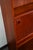 Mid Century Danish Modern Credenza Bookshelf Cabinet Teak Shelves Sliding Doors For Sale - Image 10 of 12