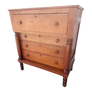 Early American Antique Empire Cherry Sheraton Dresser Chest of Drawers