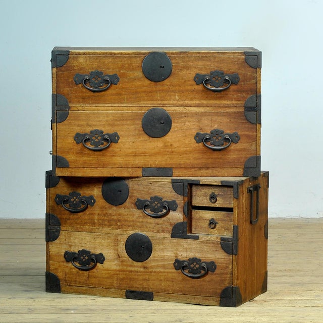 Japanese Tansu Chest of Drawers, 1870s For Sale - Image 6 of 14