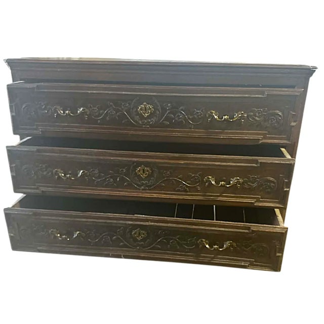 French Antique Mid 19th Century Oak Dresser or Sideboard For Sale - Image 4 of 5