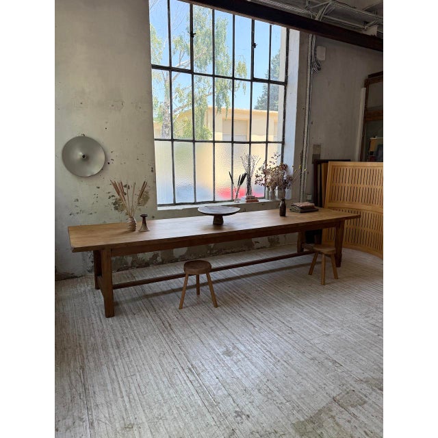 Farmhouse Table in Oak, 1950s For Sale - Image 4 of 18