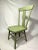 Early 20th Century Americana Folk Art Small Green Fiddleback Solid Wood Chair For Sale - Image 5 of 10