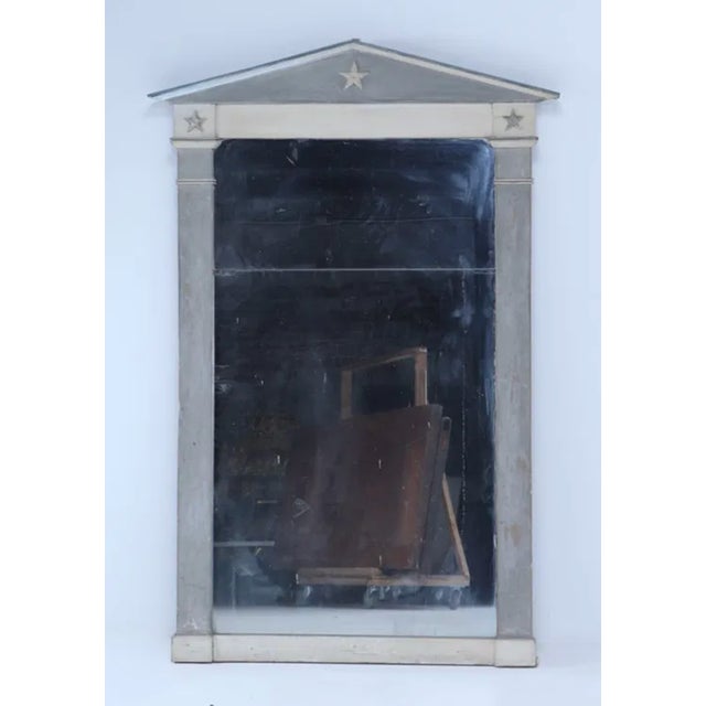 This exquisite French painted mirror, dating to circa 1860, captures the elegance of 19th-century design with its graceful...