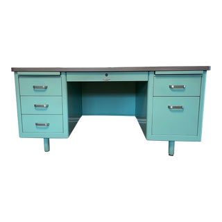 1980s Vintage McDowell & Craig Steel Desk For Sale