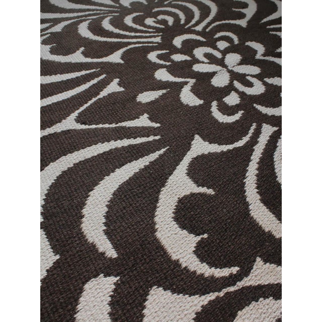 Mid-Century Graphic Double-Sided Wool Rug by Berit Woelfer, 1960 For Sale - Image 6 of 7