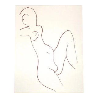 Vintage Henri Matisse Abstract Modernist Nude Female Limited Edition Bistre Lithograph For Sale