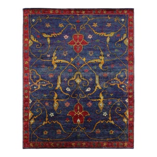 Contemporary Persian Style Floral Natural Silk Rug by Rug & Kilim, India For Sale