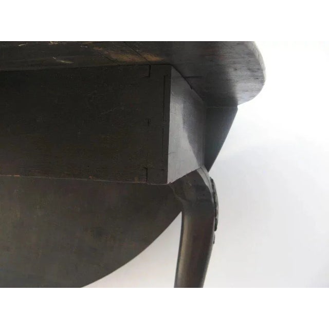 Wood American or Irish Period Mahogany Drop Leaf Table Shell Carving Ball & Claw Feet For Sale - Image 7 of 9