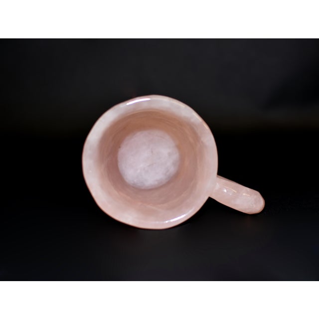 Rose Quartz Cup Mug Natural Gemstone For Sale - Image 12 of 13