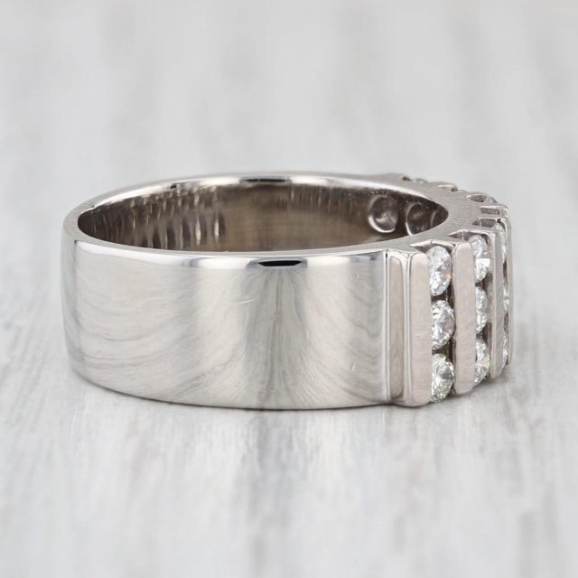 0.85ctw Diamond Ring Platinum Size 7.5 Anniversary Band Stackable For Sale In Greensboro - Image 6 of 8
