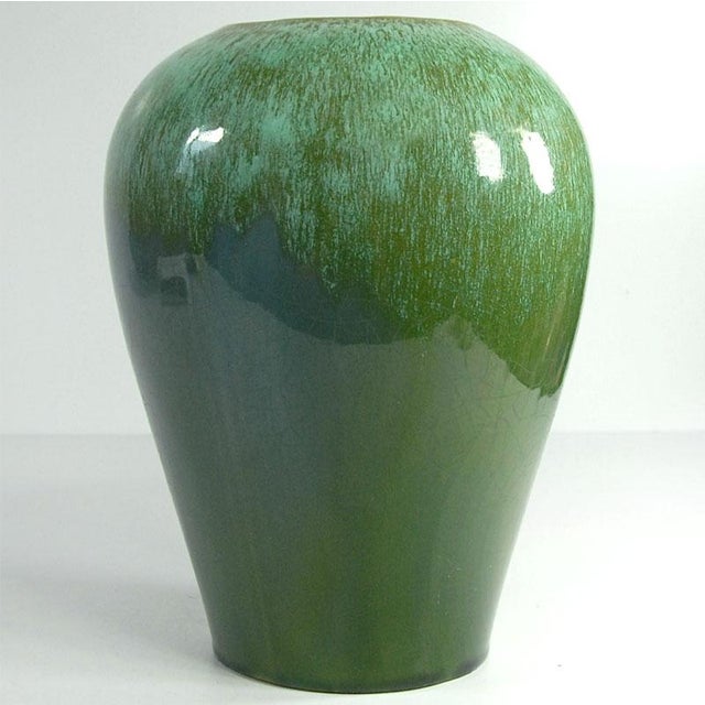 French Green Ceramic Vase, 1960, in Very Good conditions. Designed 1960 to 1969