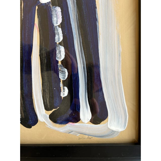 Abstract composition in Acrylic on Sennelier French Card Paper, signed, frame size 16x 13.