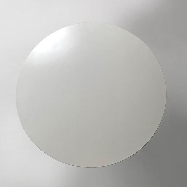 Metal Mid-Century Swiss Modern White Laminate and Metal Coffee Table from Vitra, 1960s For Sale - Image 7 of 16