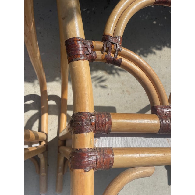 Vintage Rattan Lounge Chairs by Peter Rocchia of Wicker Works- Set of 2 For Sale - Image 9 of 12