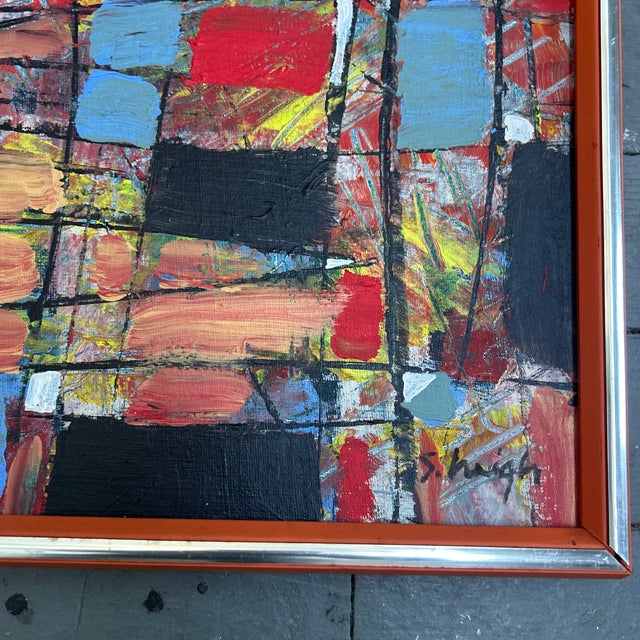 Abstract Contemporary Original Abstract Painting by Stephen Heigh “Canyon” For Sale - Image 3 of 4