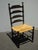 Chair Vintage L. Hitchcock French Country Black Ladder Back Rush Chair Stenciled For Sale In Los Angeles - Image 6 of 17