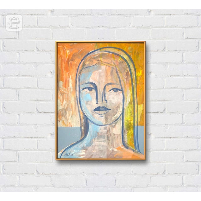 “Miss N”, Contemporary Original Small Painting on Stretched Canvas by Cassandra Auker For Sale - Image 10 of 11