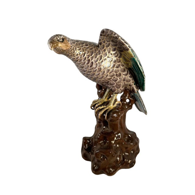 Ceramic Late 19th Century Japanese Meiji Falcon For Sale - Image 7 of 10