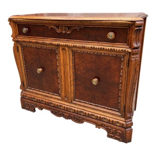 Carved Cherry Sideboard Buffet For Sale