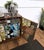 1950s Mid-Century Italian Art Deco Walnut Burl Veneer and Mirror Mosaic Bar Cabinet, 1950s For Sale - Image 5 of 12