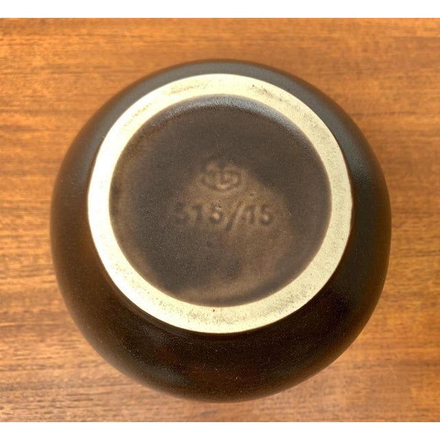 Brown Mid-Century WGP West German Pottery Vase from Steuler, 1960s For Sale - Image 8 of 18