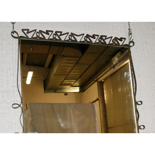 Italian Modernist Metal Mirror by Pier Luigi Colli, 1940s For Sale - Image 4 of 18
