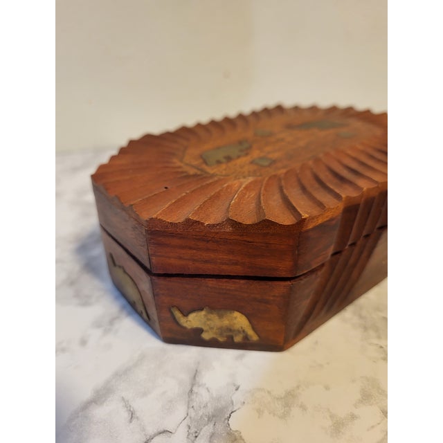 Indian Wooden Spices Box /Jewelry Box For Sale - Image 4 of 14
