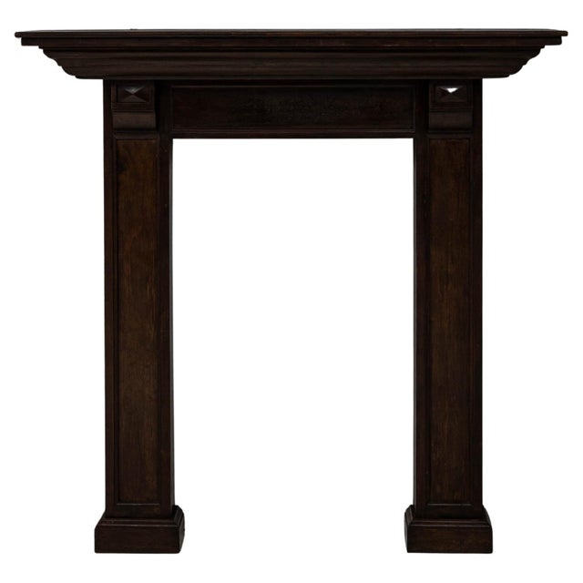 1900s French Neoclassical Wooden Fireplace Mantel in Original Patina For Sale - Image 9 of 18