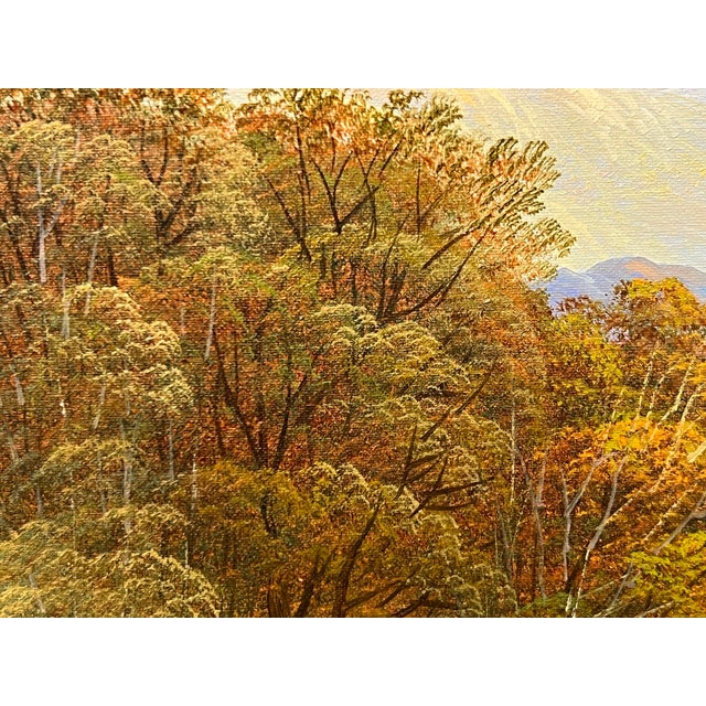 Mountain Lake Oil Painting of a Loch in the Scottish Highlands by British Artist 1980 Circa For Sale - Image 12 of 14