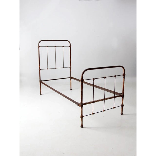 Antique Iron Bed For Sale - Image 4 of 11