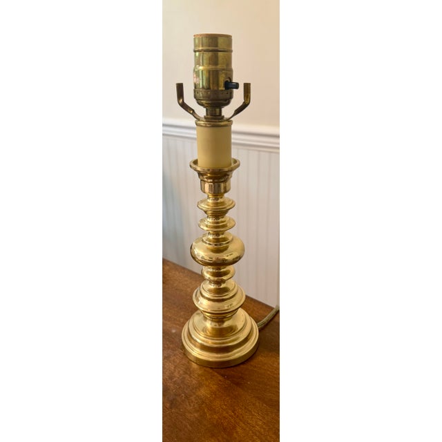 American Michael Berman Brass Candle Stick Lamp For Sale - Image 3 of 12