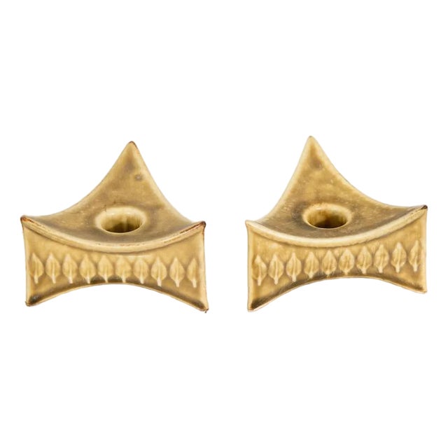 Mid Century Modern Candlestick Holders Set 2 Quistgaard Relief Kronjyden Danish For Sale