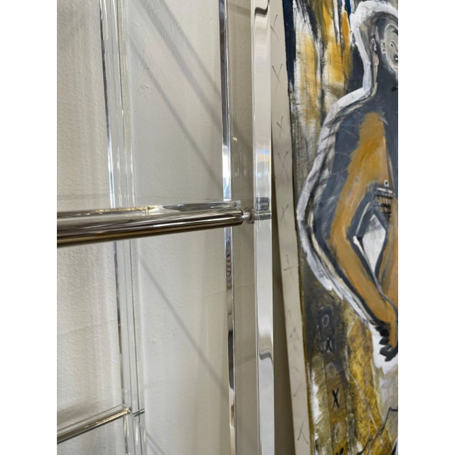 Charles Hollis Jones Lucite and Nickel Etagere For Sale - Image 9 of 13
