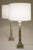 Hollywood Regency XL Pair Neo Classic Hollywood Regency Modern Green & Rust Onyx Marble Tuscan Style Column Table Lamps 1960's Italy For Sale - Image 3 of 14
