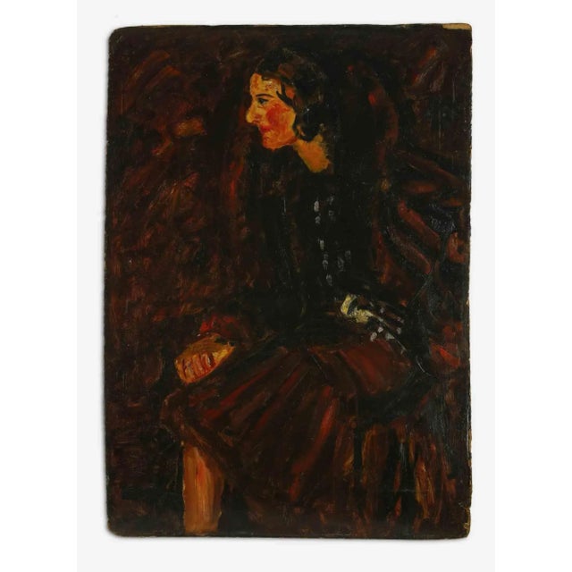 Modern Antonio Feltrinelli, Woman, Oil Painting on Canvas, 1920s For Sale - Image 3 of 4