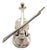 Vintage Italian Handmade Silver Violin with Arc, Tuscany, 1980s For Sale