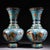 Traditional Pair of Cloisonne Enamel Vases – 11.8" Dragon & Phoenix Baluster Form With Qianlong Mark For Sale - Image 3 of 9