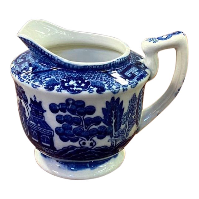 Antique Blue Willow Creamer Chairish