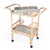 Spritely Home Accent Furniture Selena 34.5 in. W Rectangular Rattan 2 Tier Mobile Removeable Top Bar Cart with Bottle Holders, Grey For Sale - Image 4 of 9