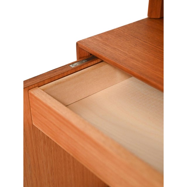 Brown Scandinavian Bookcase with Cabinet, 1950s-1960s For Sale - Image 8 of 11