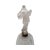 Art Deco lamp statue of a frosted glass jester with illuminating base This Art Deco frosted glass lamp features a unique...