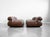 Soriana Lounge Chairs in Brown Leather by Afra and Tobia Scarpa for Cassina - Set of Four For Sale - Image 17 of 18